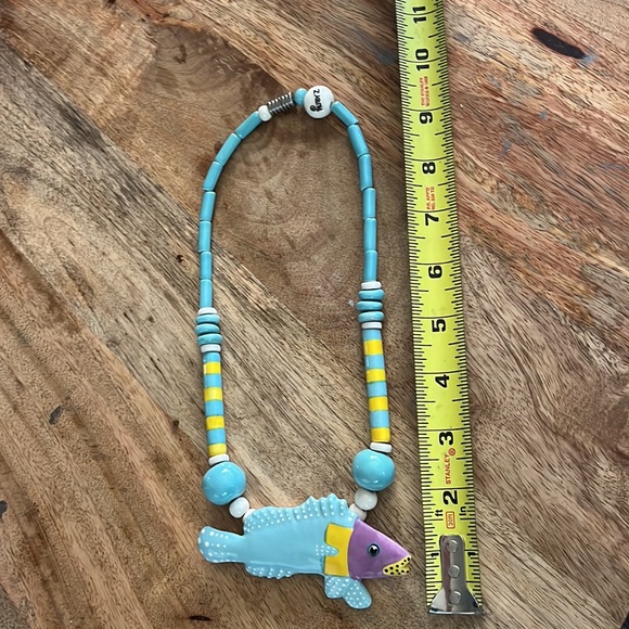 Vintage Ruby Z Ceramic Fish Necklace - Picture 2 of 4